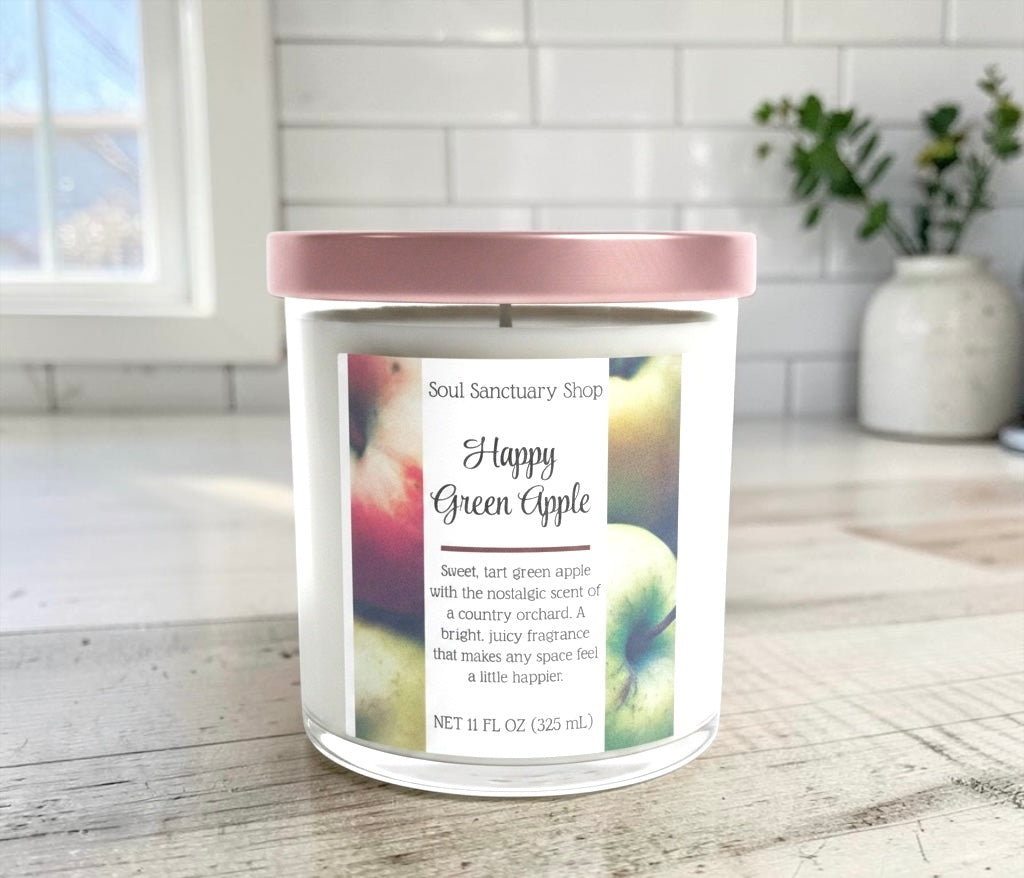 Hand-Poured Coconut Apricot Wax Candle