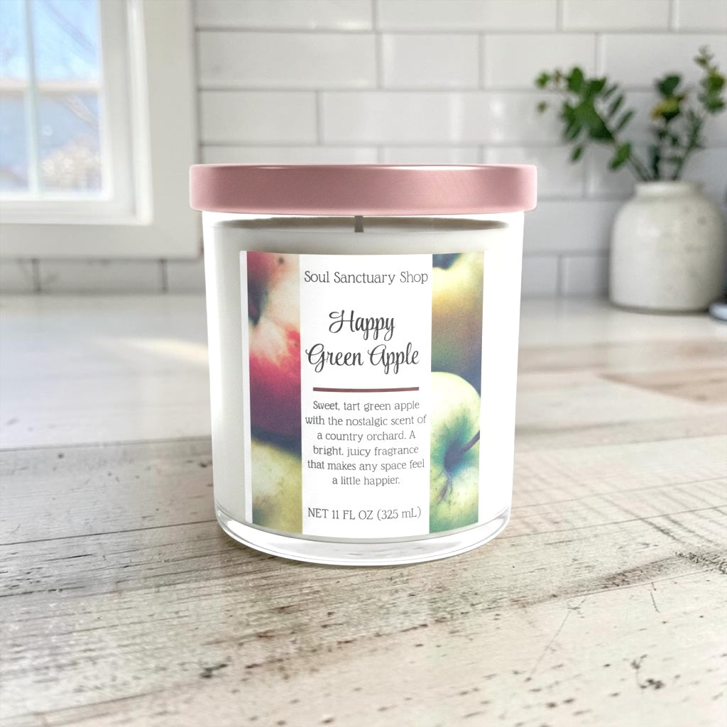 Hand-Poured Coconut Apricot Wax Candle